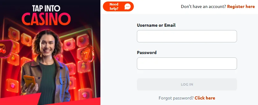 Betano Casino login in