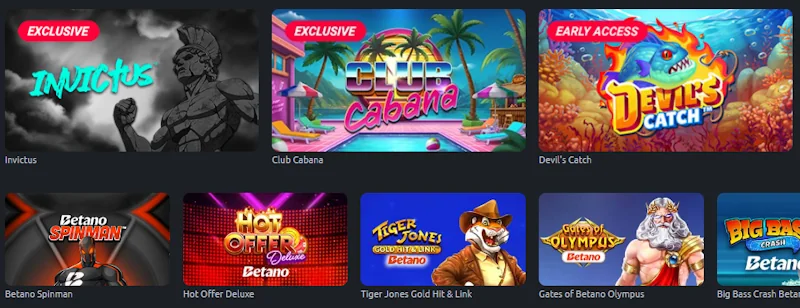 Betano Casino top games